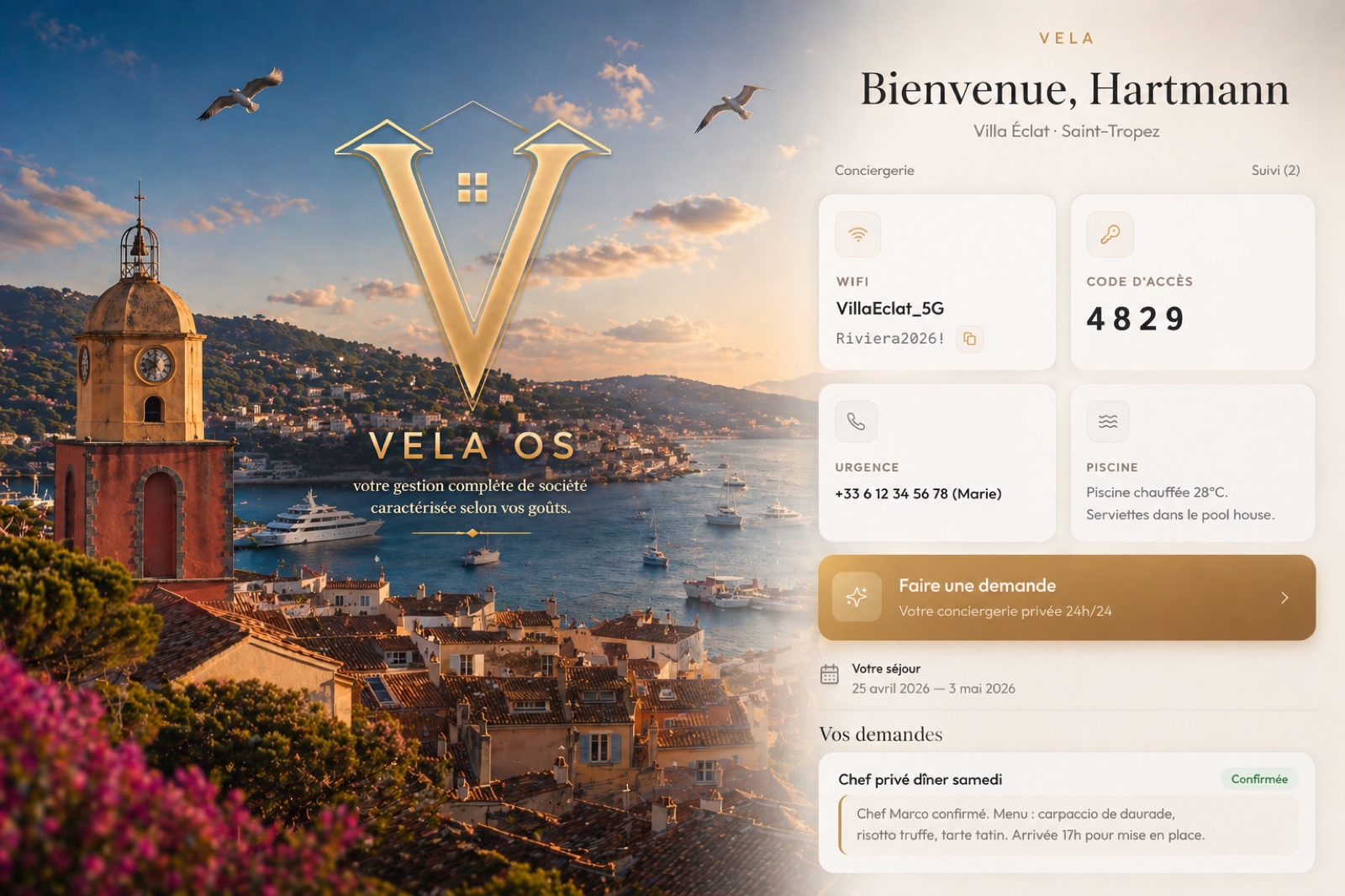 Vela OS — construit depuis le Golfe de Saint-Tropez